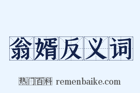 翁婿反义词是什么意思的图片